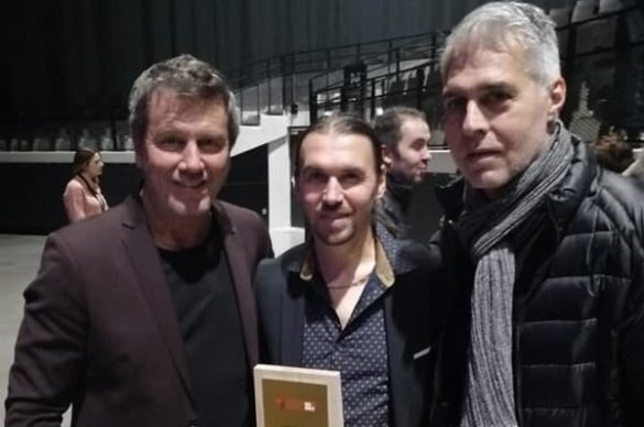 Trio de footballeurs : Pascal Olmeta, Frédéric Villeroux et Gaëtan Huard